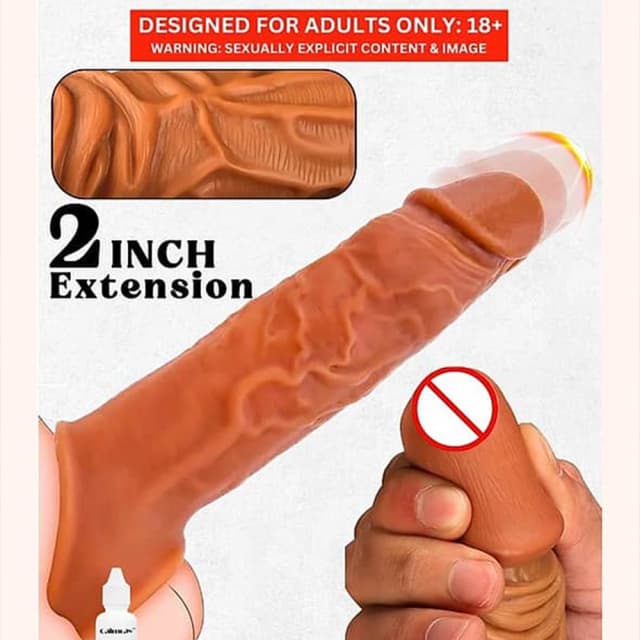 7 Inch Instant Size Increase Dragon Condom | Indian Skin Color | Best Silicon Material | Double Hole