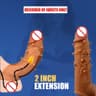 Dotted Penis Sleeve Double Hole 6 Inch Reusable Cock Extension